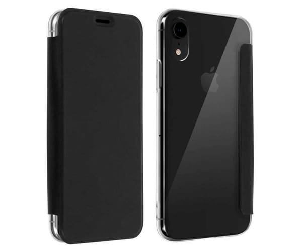 AKASHI FUNDA FOLIO TRANSPARENTE NEGRO APPLE IPHONE XR