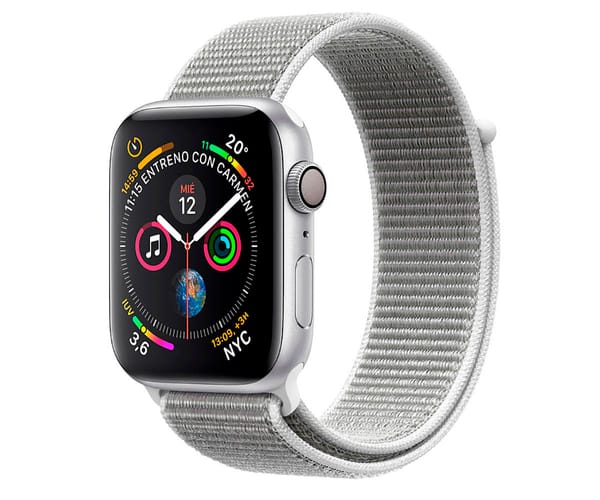 APPLE WATCH SERIES 4 NIKE+ PLATA CON CORREA SPORT BLANCO POLAR RELOJ 40MM SMARTWATCH 16GB WIFI BLUETOOTH GPS PANTALLA OLED