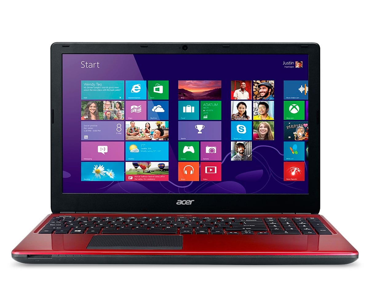 computador acer rojo